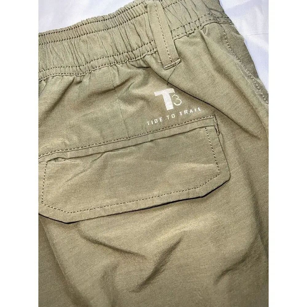 Southern Tide T3 Shorts Men's Size S Green Tide To Trail Fishing Hiking Outdoor